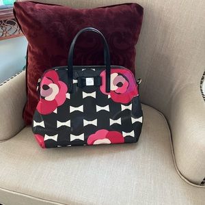 Kate Spade purse. Black, pink bow design.